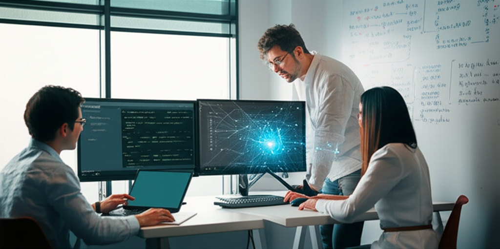 Equipo de Finapp trabajando en proyectos de IA